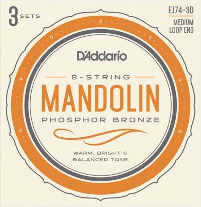 Hovedbilde Daddario EJ74-3D Medium Mandolinstrenger 3-pakke