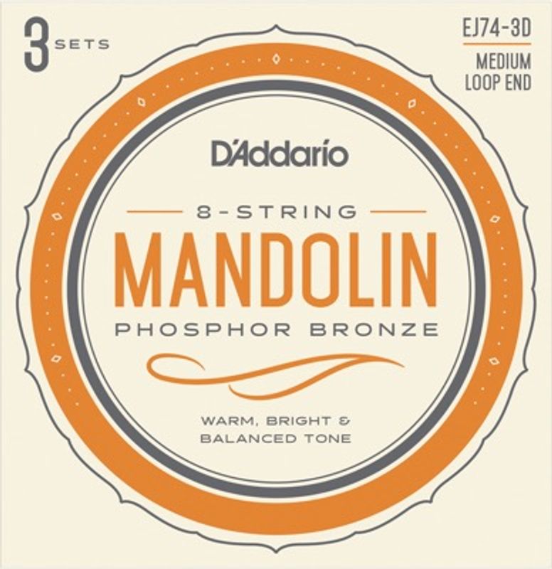 Daddario EJ74-3D Medium Mandolinstrenger 3-pakke