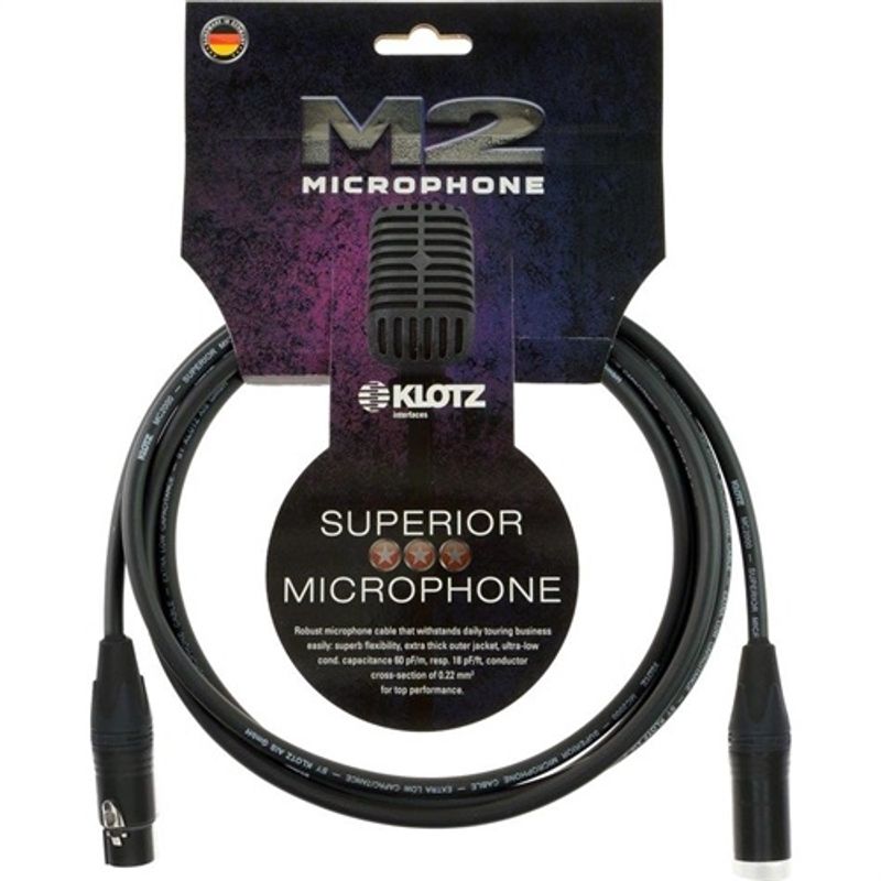 Klotz M2 Superior mic cable Neutrik XLR/XLR 2 m