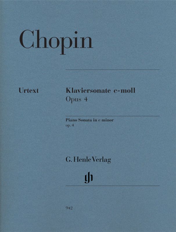 Frédéric Chopin - Piano Sonata In C Minor Op.4 - Urtext