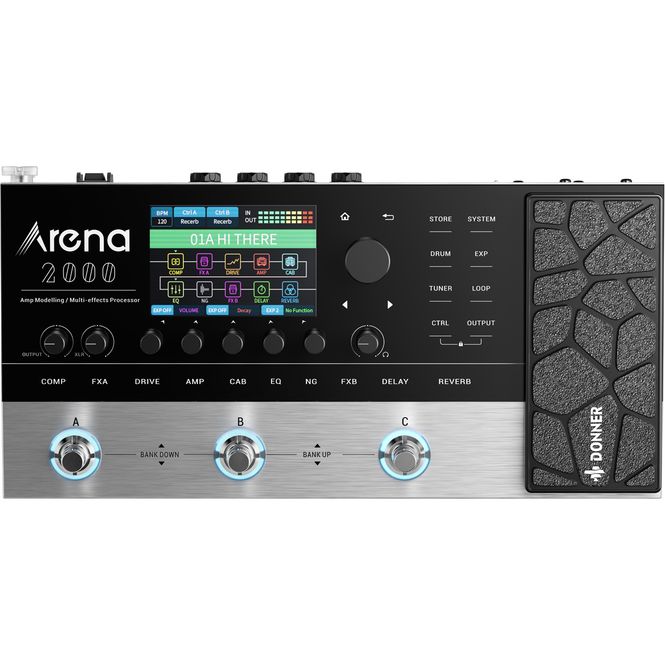 Hovedbilde Donner Arena 2000 gitar-multieffekt-pedalboard  