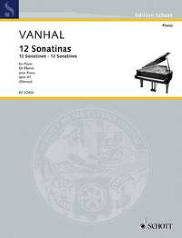 Johann Baptist Vanhal - 12 Easy And Progressive Sonatinas Opus 4