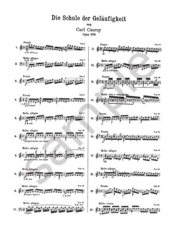 Carl Czerny - Schule der Geläufigkeit op. 299 