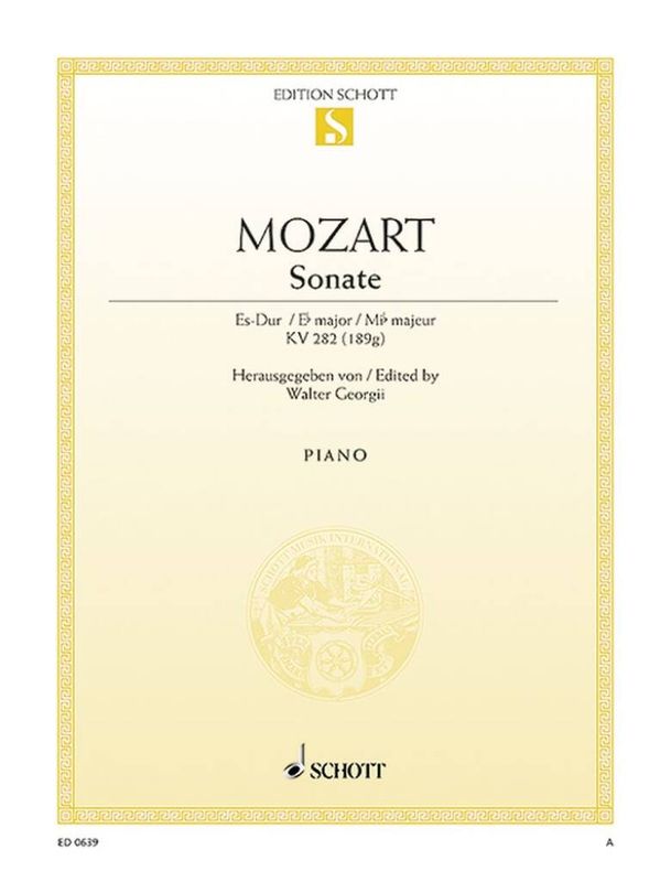 Wolfgang Amadeus Mozart - Sonate Es Kv282