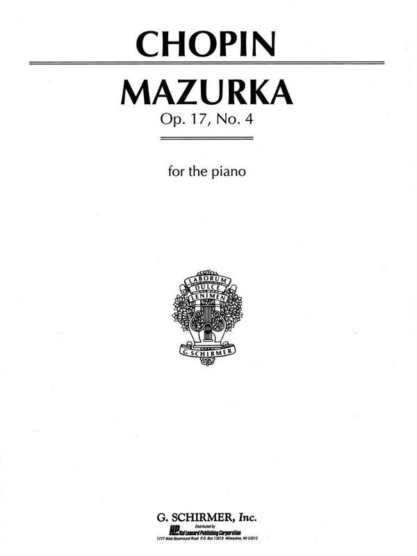 Frédéric Chopin - Mazurka, Op. 17, No. 4 in A Minor