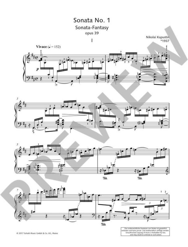 Sonata No. 1 op. 39