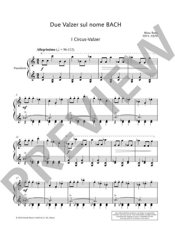 Nino Rota - Due Valzer Sul Nome Bach