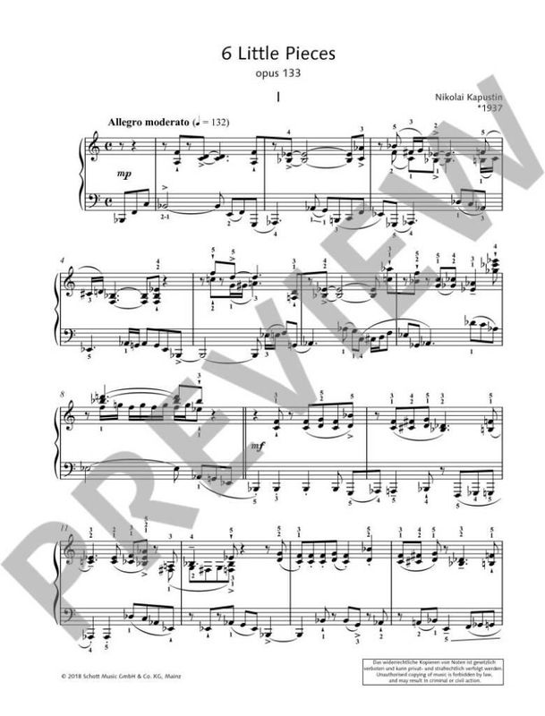 Nikolai Kapustin - 6 Little Pieces Op. 133