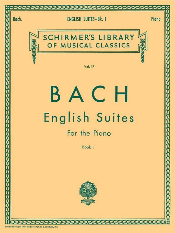 Johann Sebastian Bach - English Suites Book 1