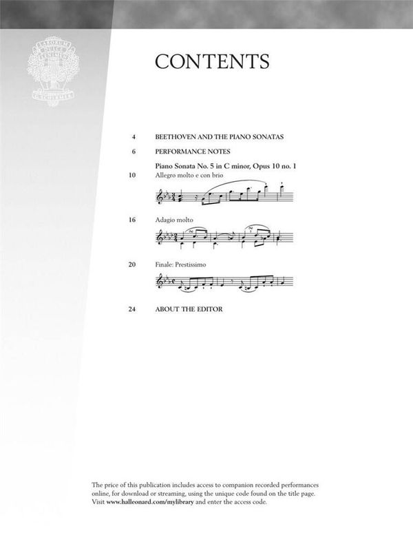 Ludwig van Beethoven - Piano Sonata No.5 In C Minor Op.10 No.1