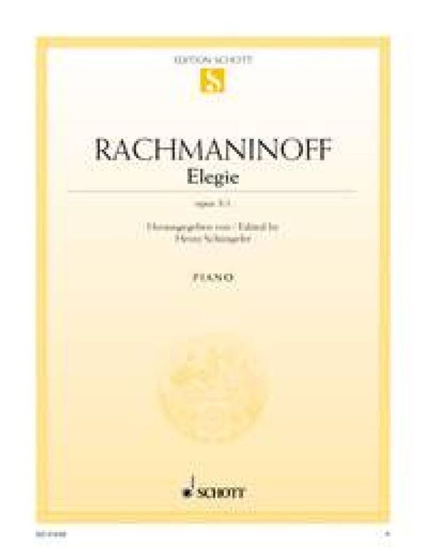 Sergei Rachmaninov - Elegie Opus 3/1