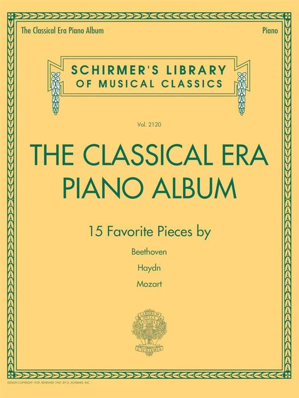 The Classical Era Piano Album