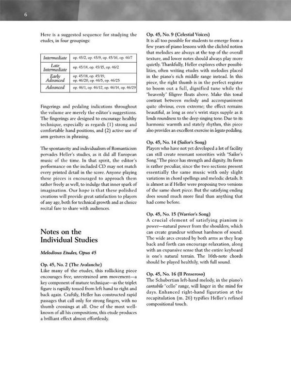 Stephen Heller - Selected Studies Op.45 And Op.46