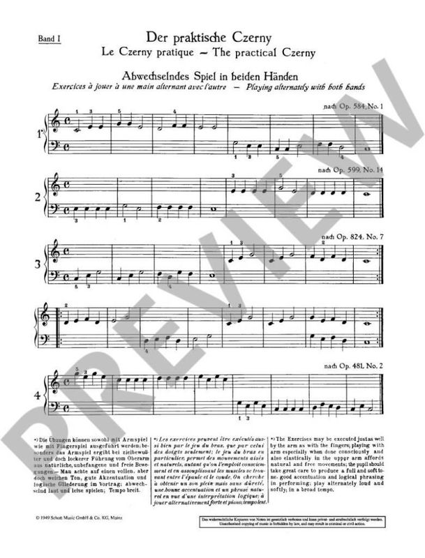 Carl Czerny - Praktische Czerny 1