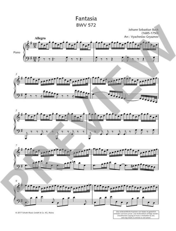 Johann Sebastian Bach - Fantasia BWV 572