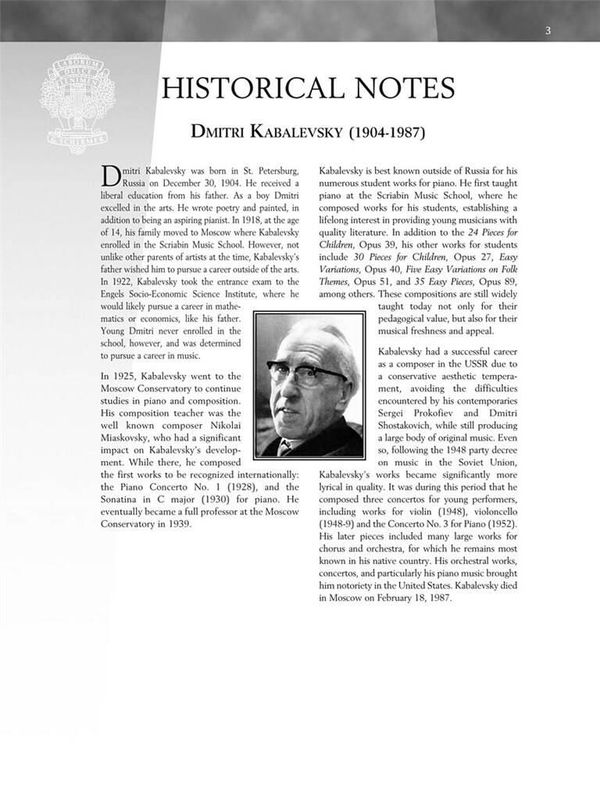 Dmitri Kabalevsky - Kabalevsky - 24 Pieces for Children, Opus 39