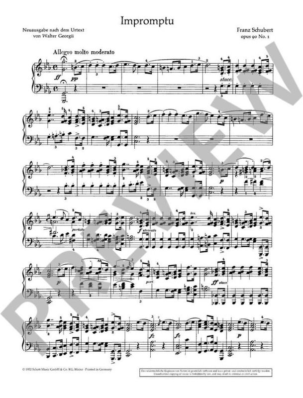 Franz Schubert - Impromptu 1 C Opus 90 D899