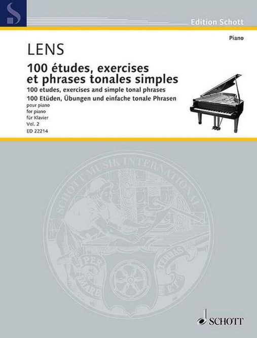 Hovedbilde Nicholas Lens - 100 études, exercises et phrases ...
