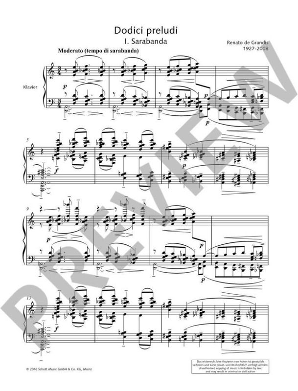 Renato de  Grandis - Preludi Band 3