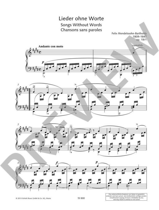 Felix Mendelssohn Bartholdy - Songs Without Words