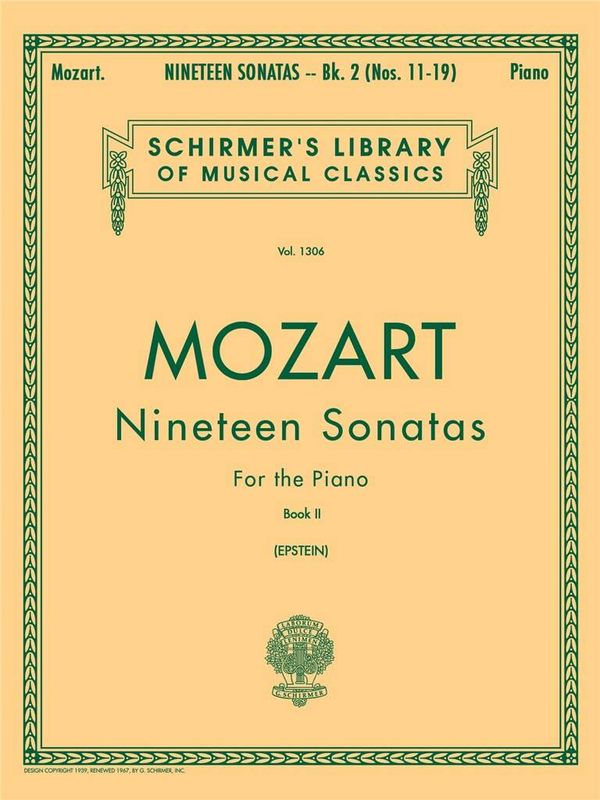 Wolfgang Amadeus Mozart - 19 Sonatas - Book 2