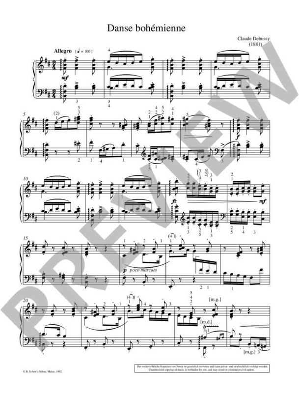 Claude Debussy - Ausgewahlte Werke