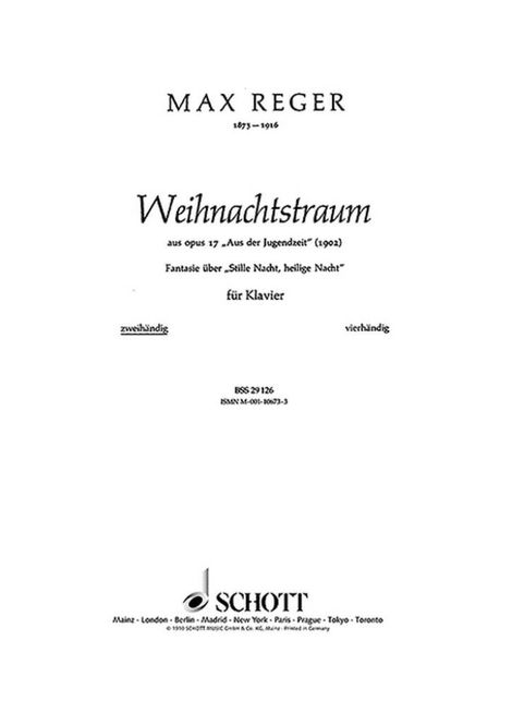 Hovedbilde Max Reger - Weihnachtstraum Opus 17/9