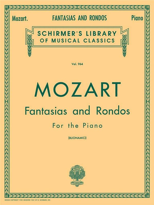 Wolfgang Amadeus Mozart - Fantasias And Rondos For Piano
