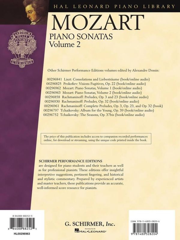Wolfgang Amadeus Mozart - Piano Sonatas, Volume 2