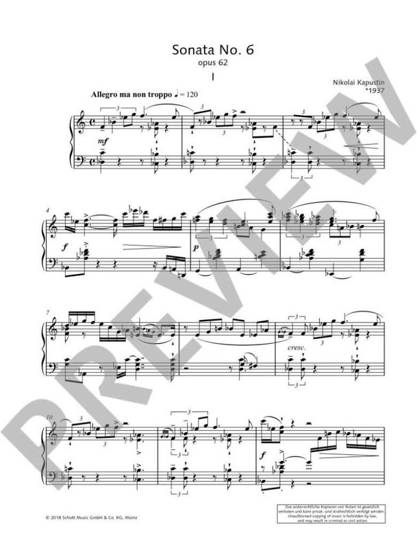 Nikolai Kapustin - Sonata No. 6 Op. 62