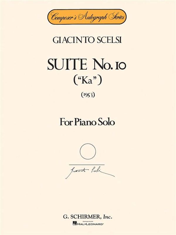 Giacinto Scelsi - Suite No. 10 (1953)