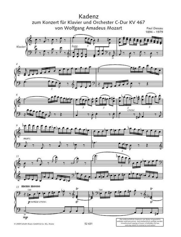 Wolfgang Amadeus Mozart - Cadenza 7