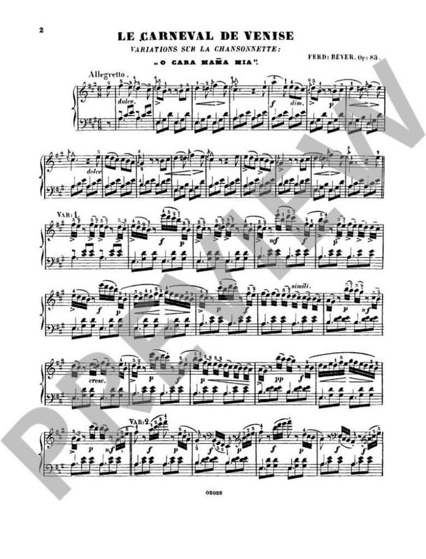 Ferdinand Beyer - Karneval von Venedig op. 83