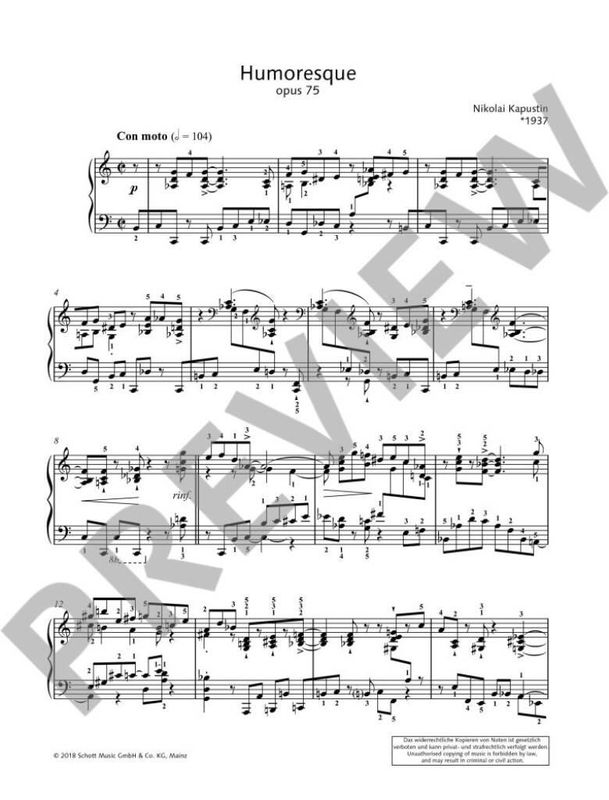 Nikolai Kapustin - Humoresque op. 75