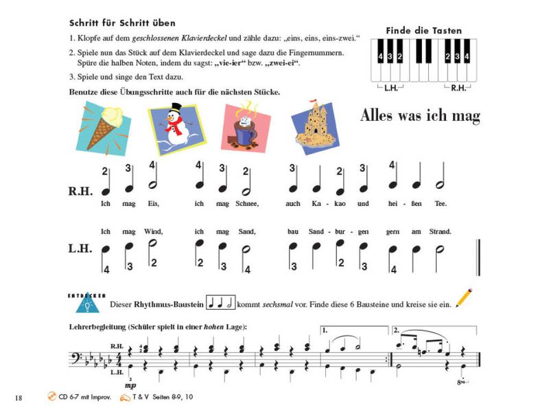 Piano Adventures: Unterrichtsheft Stufe 1