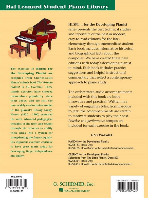 Charles-Louis Hanon - Hanon for the Developing Pianist