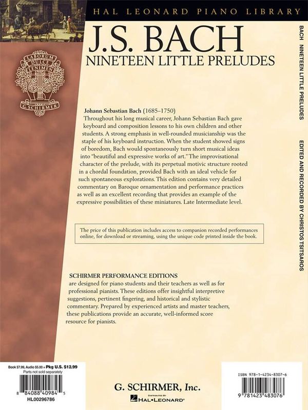 Johann Sebastian Bach - Johann Sebastian Bach - Nineteen Little 