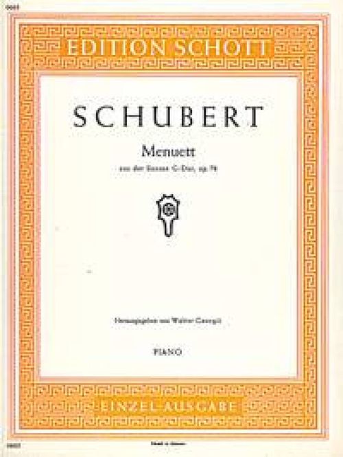 Hovedbilde Franz Schubert - Sonate G Opus 78 D894 Menuet