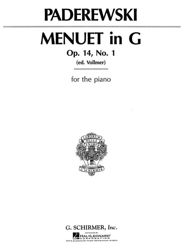 Ignacy Jan Paderewski - Menuet in G, Op. 14, No. 1