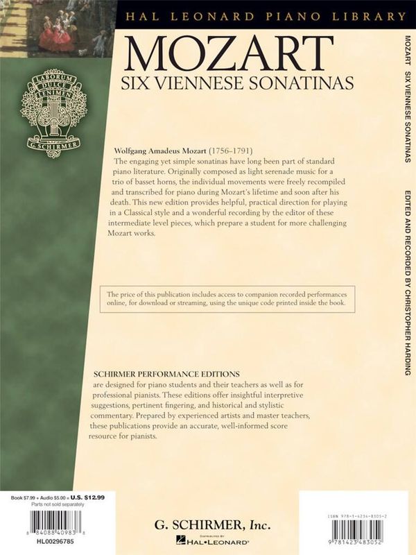 Wolfgang Amadeus Mozart - Mozart - Six Viennese Sonatinas