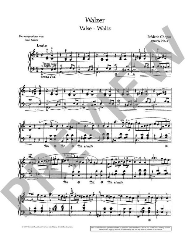Frédéric Chopin - Wals A Opus 34/2