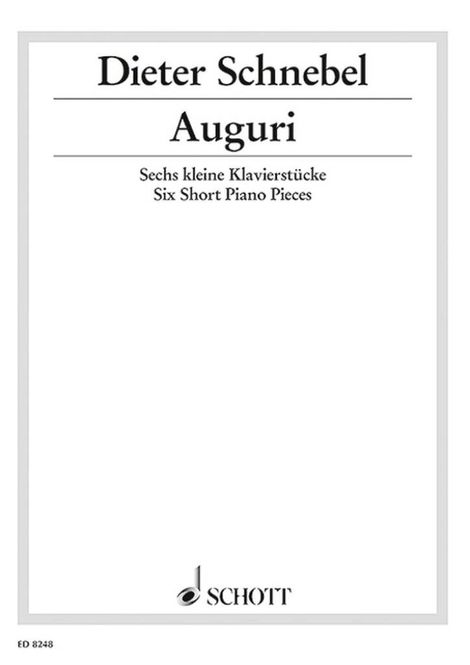 Hovedbilde Dieter Schnebel - Auguri