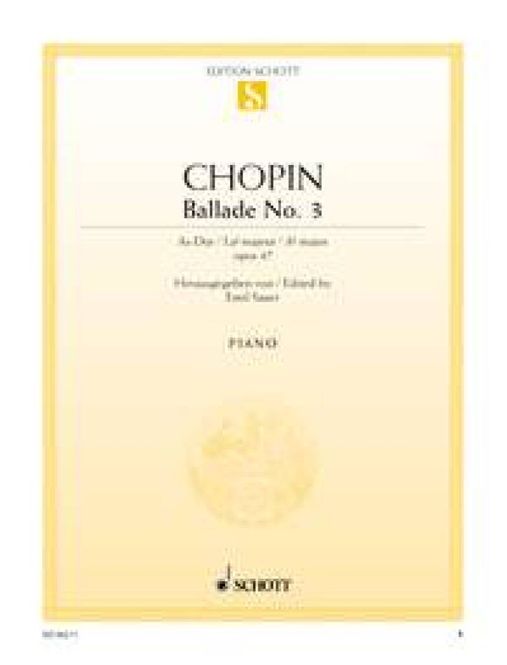 Hovedbilde Frédéric Chopin - Ballade No. 3 As-Dur op. 47