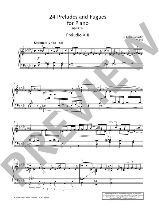 Nikolai Kapustin - Twenty-Four Preludes and Fugues op. 82 Band 2