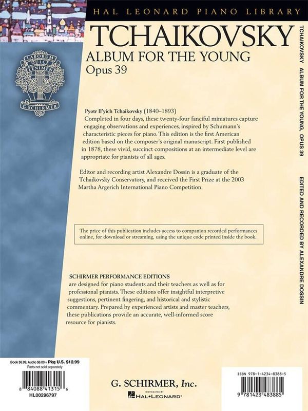 Pyotr Ilyich Tchaikovsky - Album For The Young Op.39