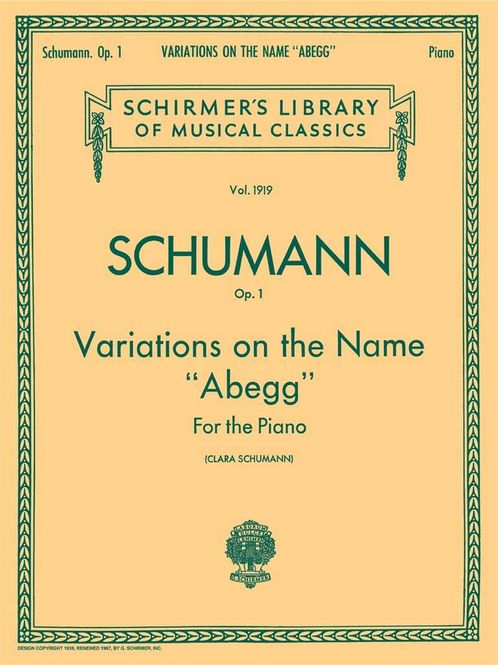 Hovedbilde Robert Schumann - Variations on the Name Abegg, ...