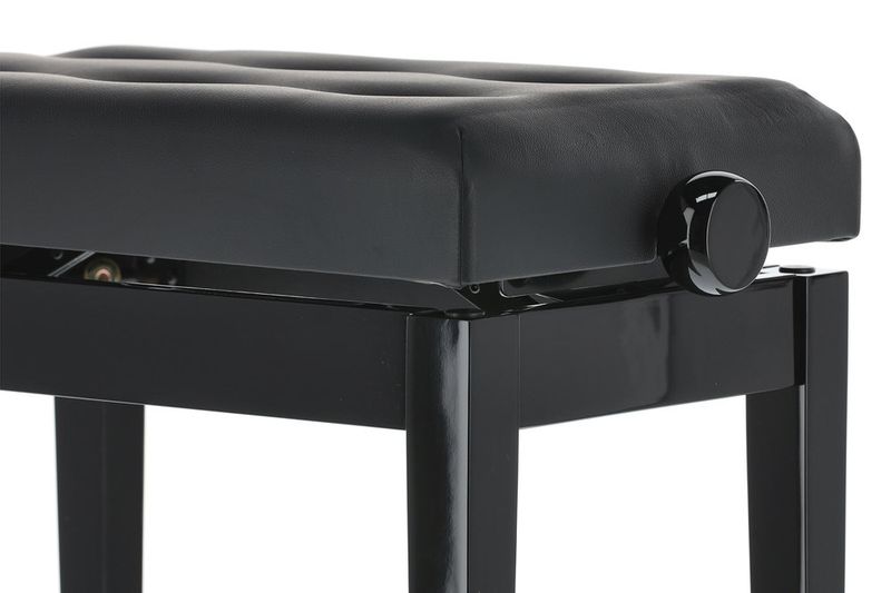 GEWA Piano bench Deluxe Leather Black, Highgloss Black cover mad