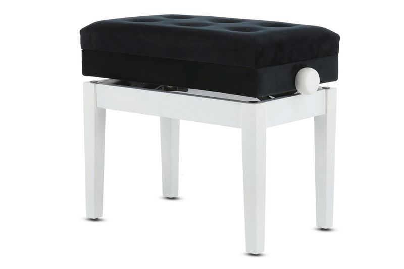 GEWA Piano bench Deluxe Compartment White matt