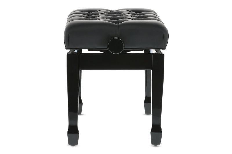 GEWA Piano bench Deluxe XL Black high gloss Black cover