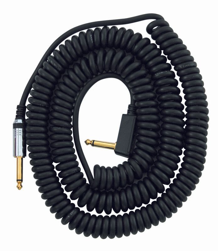 VOX VCC090BK Klassisk spiralkabel av høy kvalitet. Sort spiralkabel 9 m.